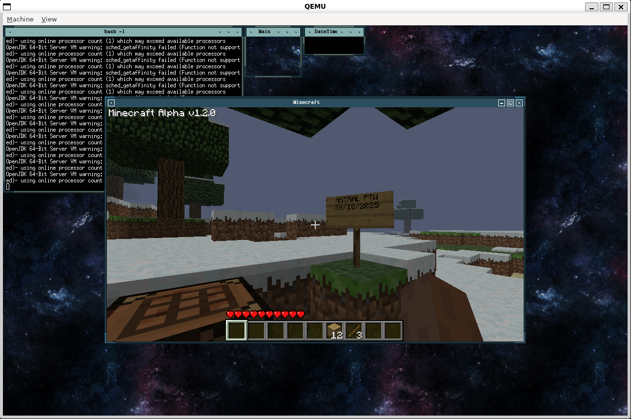 Astral running Minecraft